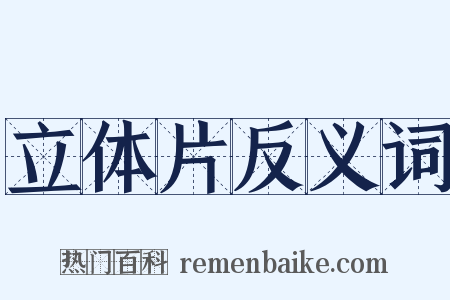 立体片反义词是什么意思的图片